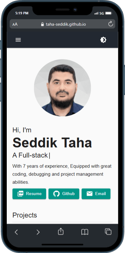 Personal Portfolio v1 screenshot 3